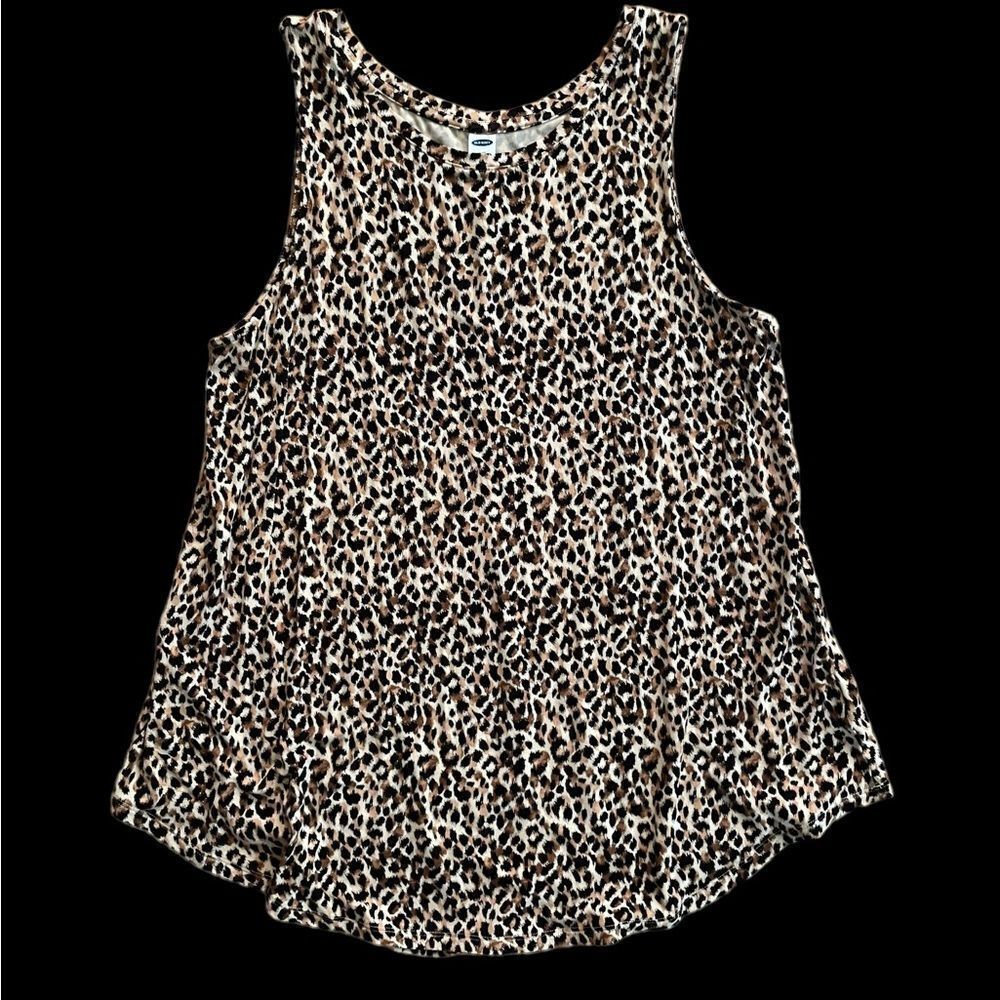 Ladies old navy animal print top size L